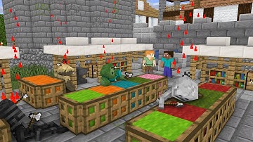 VILLAGE ATTACK | BULGARIA - Alex and Steve Life (Part 3) (Minecraft Animation) 100 DAYS IN MINECRAFT