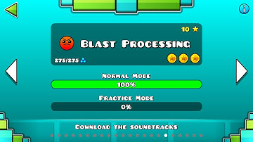 [Geometry Dash] Level 17 : Blast Processing 100% Complete (All Coins) [4K]