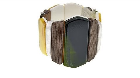 Rara Avis by Iris Apfel Multicolor Resin Stretch Bracelet