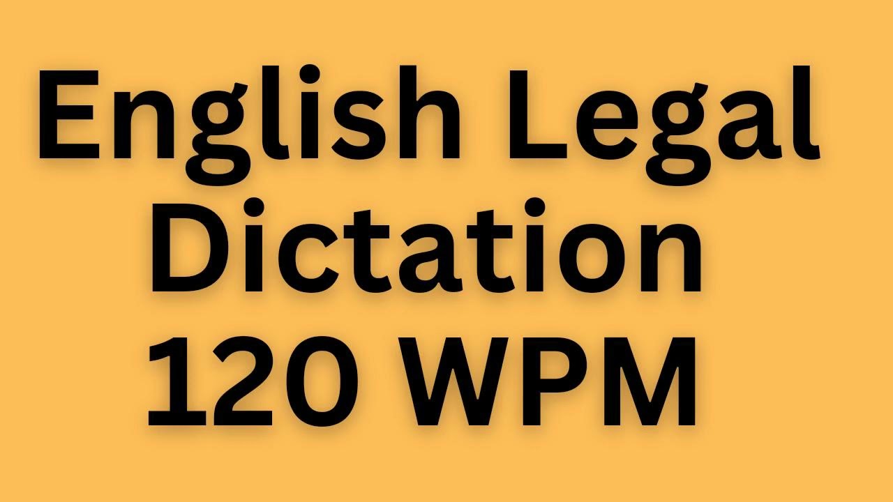 English Legal 120 WPM Dictation || #districtcourtdictation #highcourtdictation