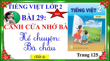Tiếng Việt Lớp 2 -Bài 29: CÁNH CỬA NHỚ BÀ ( TIẾT4)- Kể chuyện: Bà cháu.