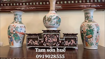 Tam sơn khảm ốc xà cừ đỏ lửa