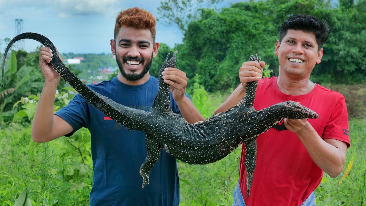 ⁣10 Kg BIGGEST LIZARD BBQ | Yummy Monitor Lizard BBQ Recipe | Cooking Skill