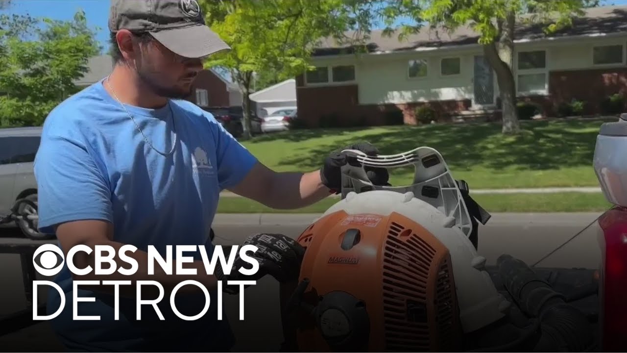 Gaspowered leaf blowers banned during summer months in Ann Arbor YouTube