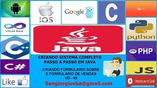 Passos Finais Criando Formulario Sobre E Vendas Java - 49