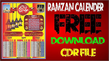 RAMZAN CALENDER 2019 CDR FILE FREE DOWNLOAD NEW DESIGN BY ADNAN RIAZ