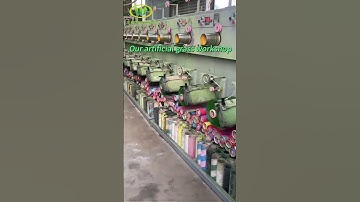 Real shots of artificial grass workshop production ! #machine #artificialgrass #artificiallawn