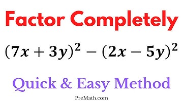 How to Factor Difference of Two Squares - Quick & Easy Method