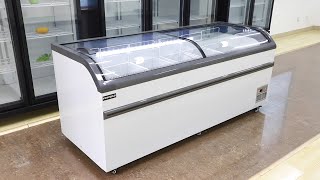 PHIYOND CURVED GLASS DOOR ISLAND FREEZER TYPE A