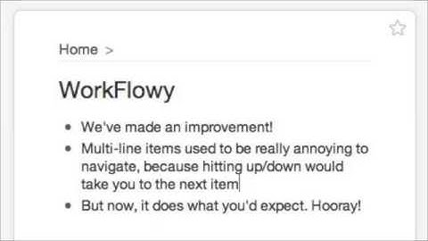 WorkFlowy - Multi Line Navigation