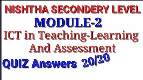 ICT in teaching learning and assessment/module 2/ Secondary level/NISTHA