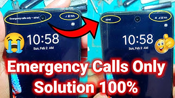 Emergency Calls Only SIM Card Problem Vivo Emergency Calls Only Sim Card Solution