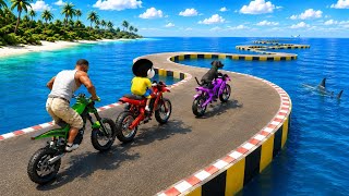 Franklin Shinchan Chop Tried  Up Hill Down Snaky Track Parkour Rdan Challenge  Gta V Rdan