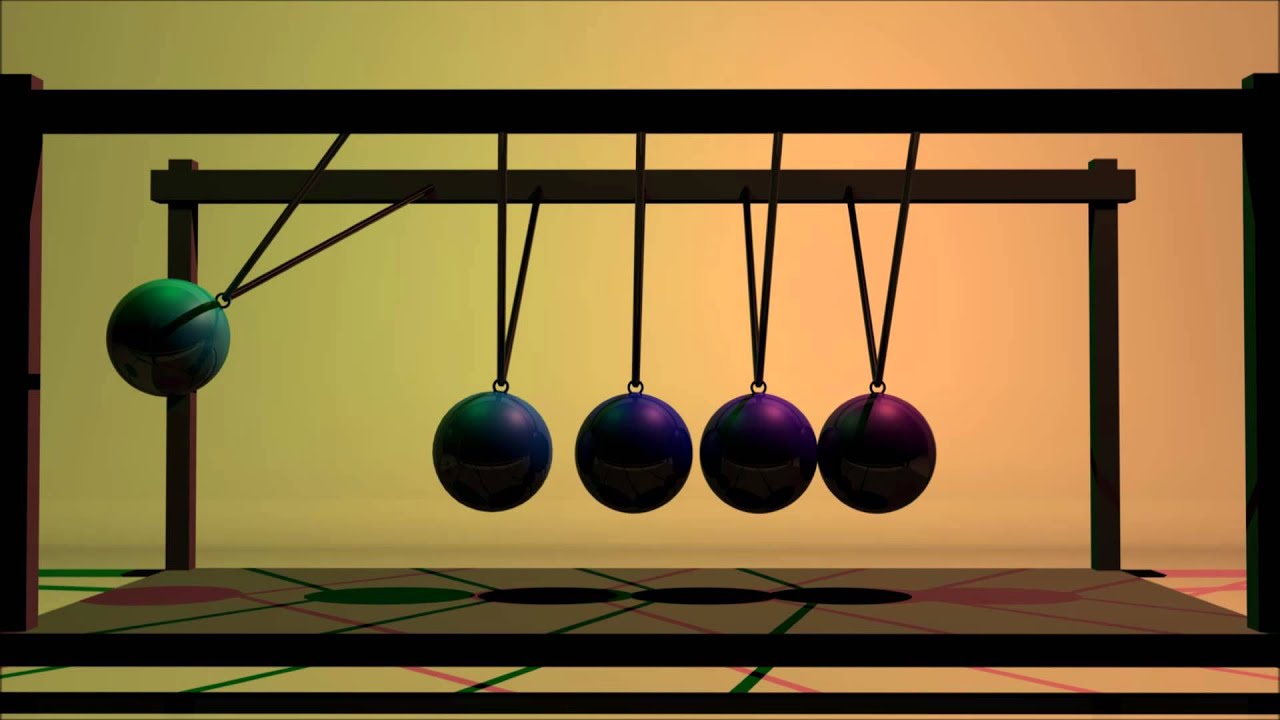 3D Maya Newtons Cradle Animated (Keyframed) YouTube