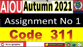 Famous ⏩ AIOU Code 311 Solved Asignment No.1 Autumn 2021 || BOOK KEEPING & ACCOUNTANCY || Level: FA/ I.Com Wealth