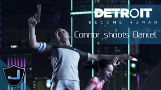 Detroit Become Human Demo Gameplay - Connor shoots Daniel