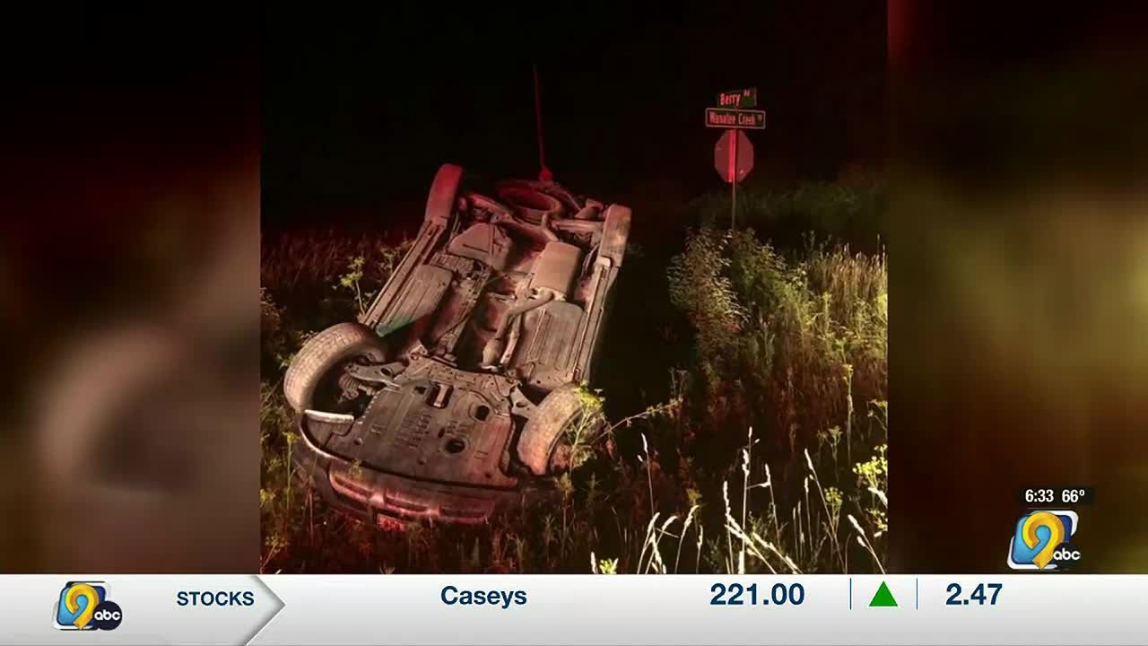 Cedar Rapids woman charged with OWI after rollover crash - YouTube