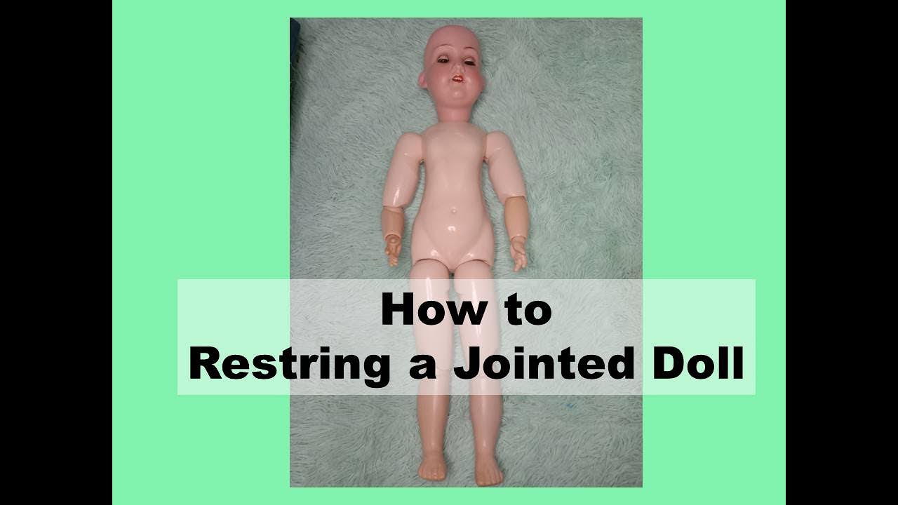 Restring a jointed doll.