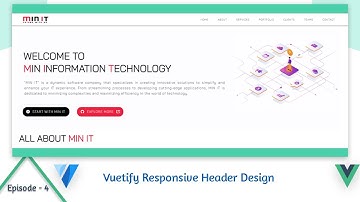 Bangla Tutorial: Design Responsive Headers Using Vuetify 3 & Vue.js 3 | Navigation Drawers Vuetify