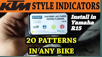 #yamahaindia #r15v2 SIMTAC UNIVERSAL HAZARD MODULES INSTALLATION IN YAMAHA R15 LIKE KTM STYLE WORKS