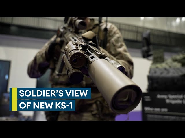 Ranger Regiment soldier shows off UK military's new KS-1 assault rifle class=
