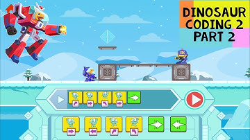 Dinosaur Coding 2 Game Part 2 Snow Mountain - Yateland Dinosaur Game - Block Coding for Beginners