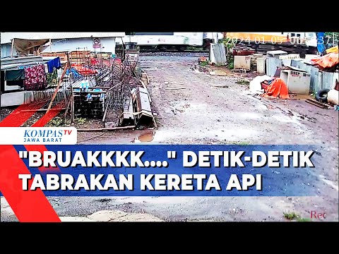 CCTV Rekam Detik-Detik Tabrakan KA Turangga-KA Bandung Raya di Cicalengka