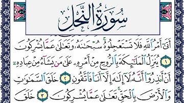 سورة النحل مكتوبة محمد جبريل Surah Al Nahl Mohammd Jpreel برواية حفص عن عاصم