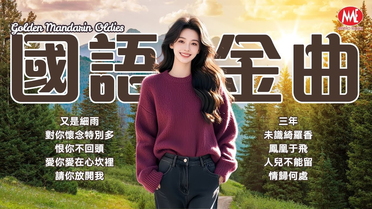 【國語金曲】又是細雨｜對你懷念特別多｜恨你不回頭｜愛你愛在心坎裡｜請你放開我｜三年｜未識綺羅香｜鳳凰于飛｜人兒不能留｜情歸何處 Mandarin Oldies (歌詞版)