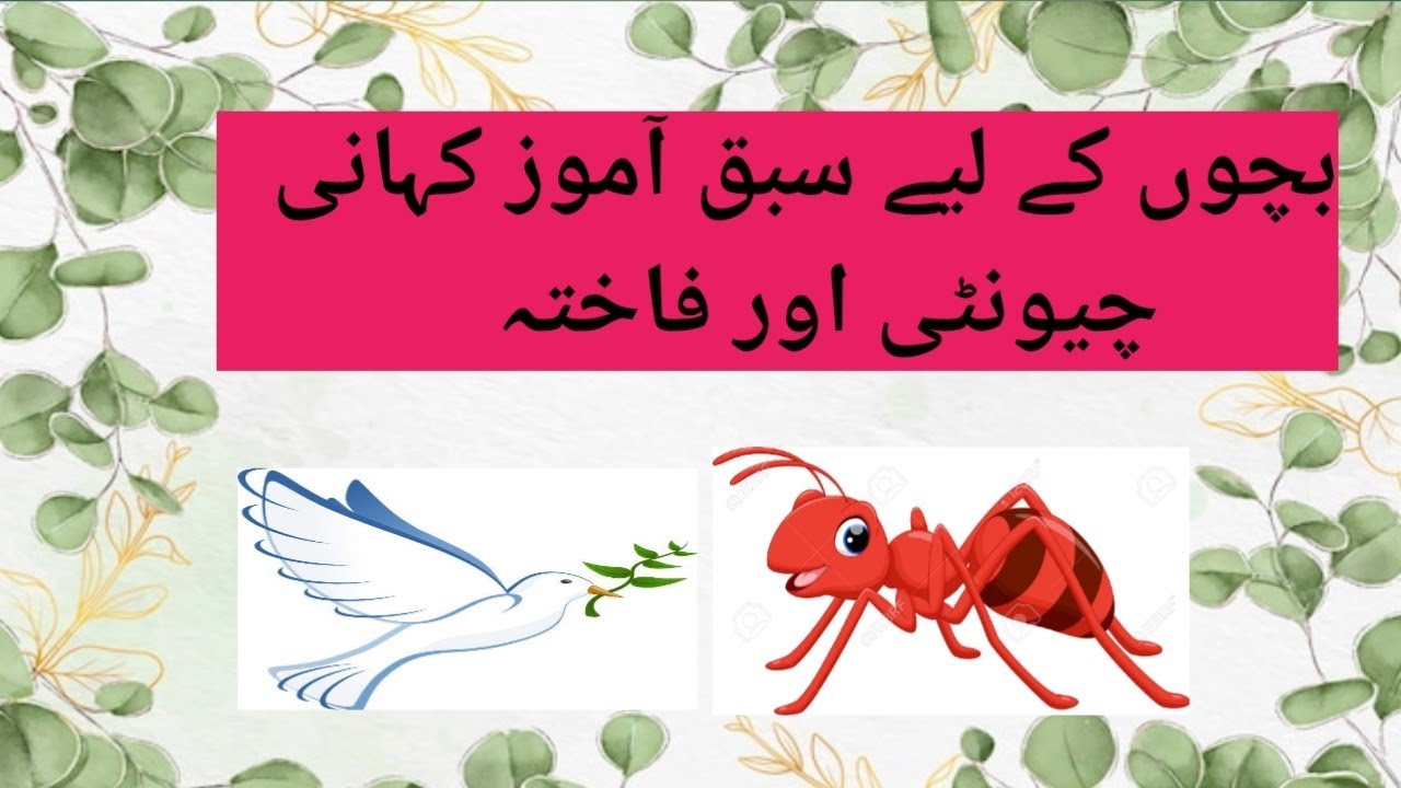 اردو کہانی چیونٹی اور فاختہبچوں کے لیے سبق آموز کہانی Youtube 