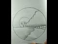 Mountain scenery drawing sketch easy circle scenery drawing drawing shorts