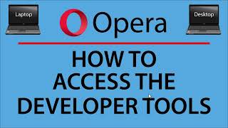 how to open the developer tools in the opera web browser | pc | *2023*