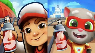 Talking Tom Hero Dash 🆚 Subway surfers Classic Map Comparison