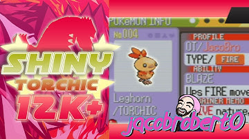 Shiny Starter Torchic in Pokemon Ruby after 12,135 SR with NO Pooch