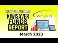 Moneyhub kiwisaver funds summary  31 march 2023