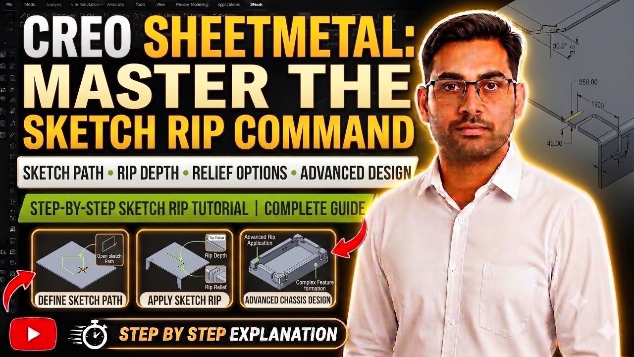 Edge Rip Creo How to Fix Surface Rip in Creo Sheetmetal | Surface Rip in Creo Step-by ...