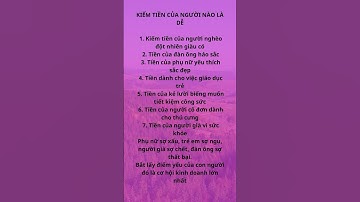 Kiếm Tiền Của Người Nào Là Dễ #dongluc #phongthuy #thanhcong #cuocsong #tamtrang #phunu #tichcuc