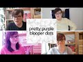 Blooper reel  pretty purple polka dots