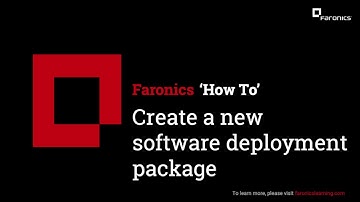 How to create a new software deployment package in Faronics Cloud Deep Freeze