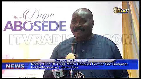 Rotary Club honours former Edo Governor, Lucky Igbinedion