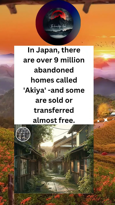In Japan, there are over 9 million abandoned homes called 'Akiya' -and some are sold or transferred