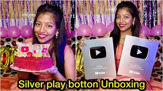 Unboxing My Silver Play Button 😍 || 100k Special 🎉🎉🎉