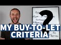 What's my BUY-TO-LET Criteria? | Buy-to-let for beginners