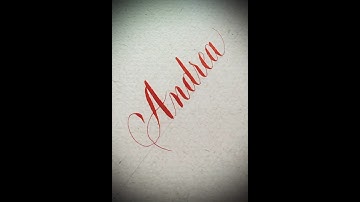Copperplate calligraphy, tutorial: how I write your name #andrea