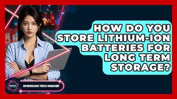 How Do You Store Lithium-ion Batteries For Long Term Storage? - Emerging Tech Insider