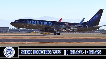 X-Plane 11 | Zibo Mod Boeing 737 | Los Angeles - Las Vegas | Star Wars livery | xEnviro | XP11