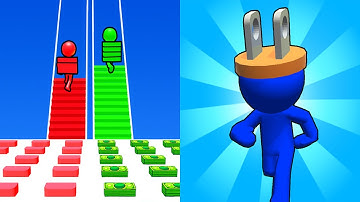 Bridge Race VS Plug Head - All Levels Gameplay Android, ios (Part 168)