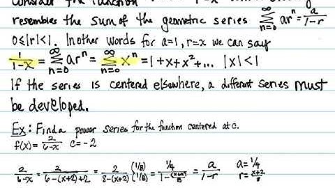 9.9 Representation of Functions by Power Series