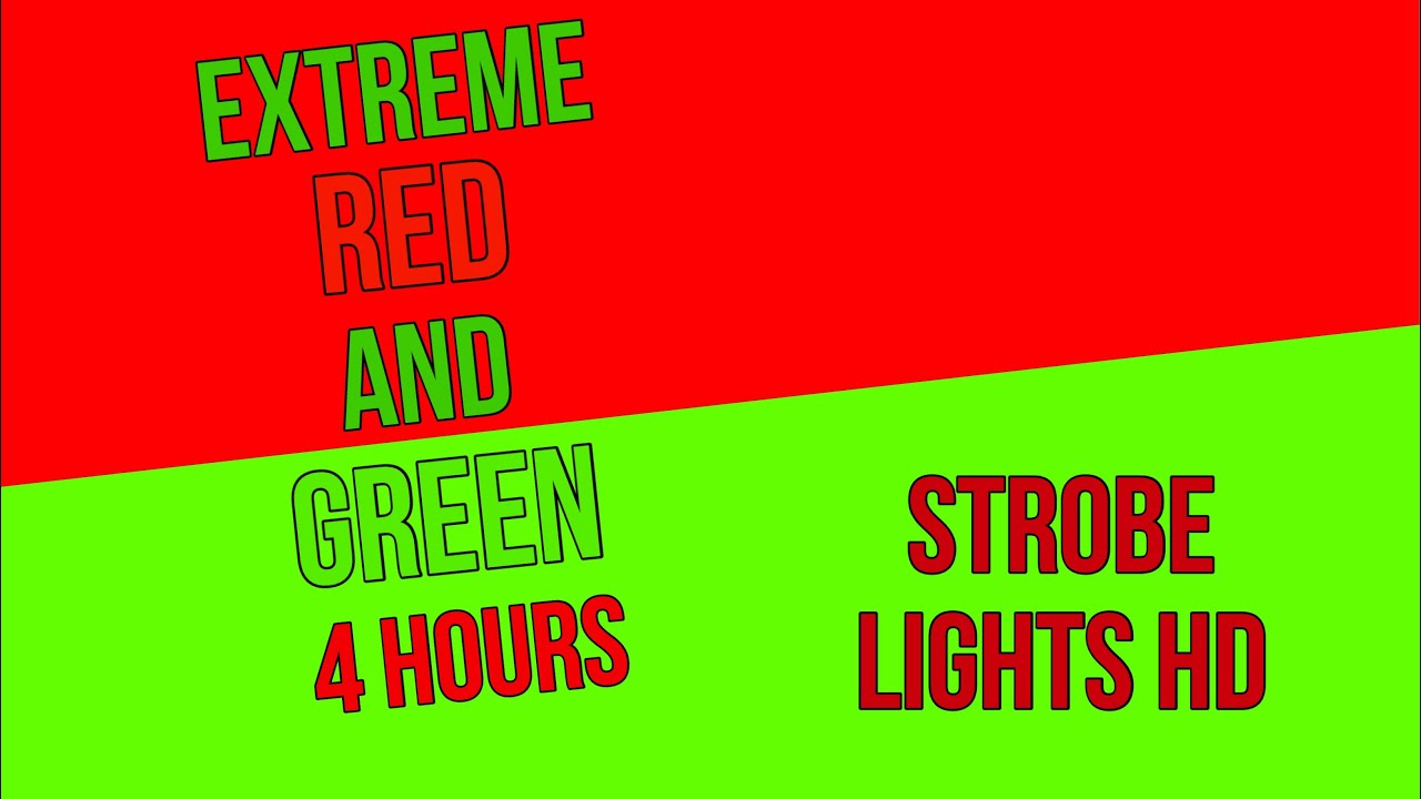 [4 HOURS] EXTREME FAST RED AND GREEN STROBE LIGHT - CHRISTMAS PARTY LIGHTS [SEIZURE WARNING]