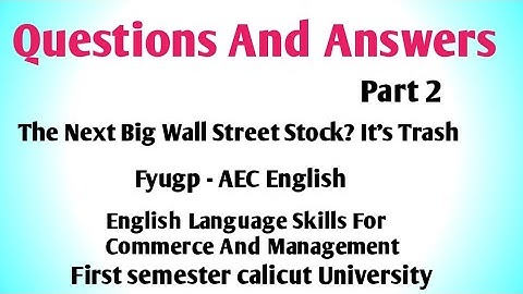 Questions And Answers of The Next Big Wall Street Stock? It